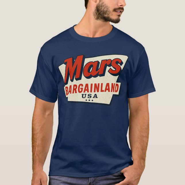 T-shirt Mars Bargainland USA New Bedford, MA (Devant)