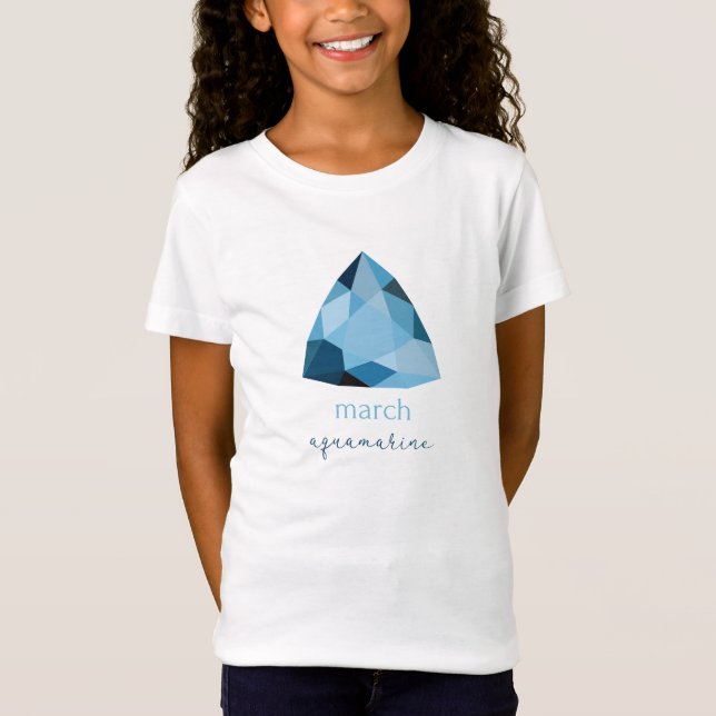 T-Shirt Mars Birthstone Aquamarine (Devant)