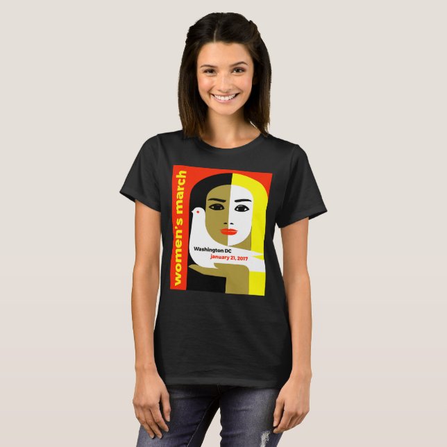 T-shirt Mars des femmes sur Washington 2017 (Devant entier)