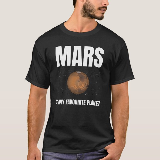 T-shirt Mars est ma planète préférée (Devant)