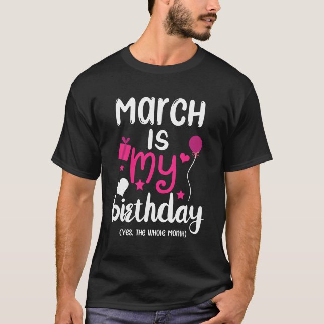 T-shirt Mars Est Mon Mois Oui Tout Le Mois (Devant)