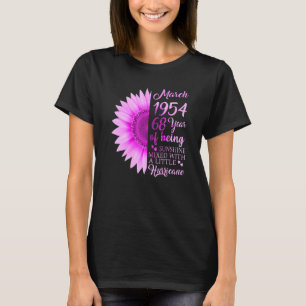T-shirt Mars Fille 1954 68 ans 68e anniversaire