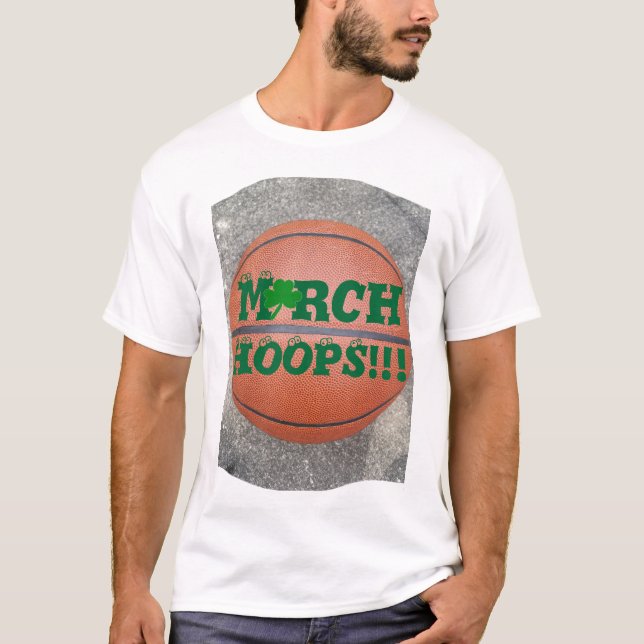 T-shirt Mars HOOPS Basketeball Shamrock Bouncing Eyes (Devant)