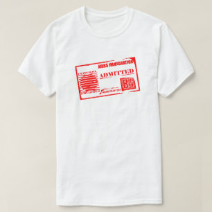 T-shirt Mars Immigration : Admis Funny SciFi