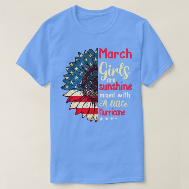 T-shirt Mars Les Filles Sont Brillantes Mélangées Avec Un  (Design devant)