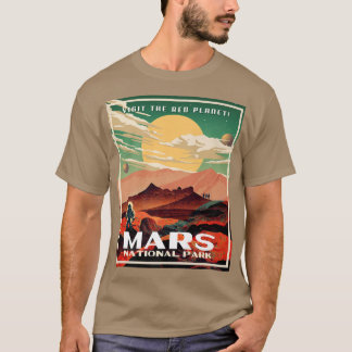 T-shirt Mars National Park Vintage Retro Park Poster Style