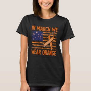 T-shirt Mars Nous Portons Orange Sclérose en plaques Sensi