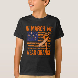 T-shirt Mars Nous Portons Orange Sclérose en plaques Sensi