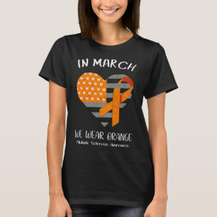T-shirt Mars Nous Portons Orange Sclérose en plaques Sensi