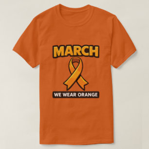 T-shirt Mars Nous Portons un Ruban de Sensibilisation Oran