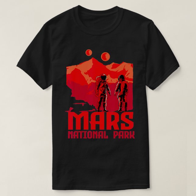 T-shirt Mars Parc National Inspiré Planète Rouge Connexe M (Design devant)