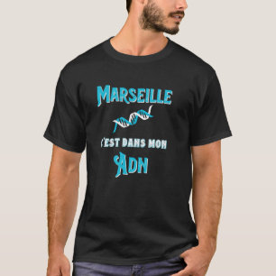 T-shirt Marseille Mon DNA Football Supporter Marseillais P