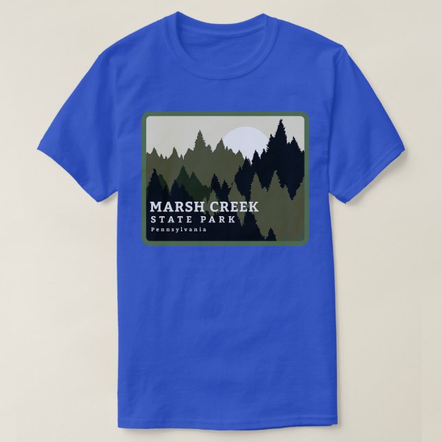 T-shirt Marsh Creek State Park Pennsylvania Forest Sunrise (Design devant)
