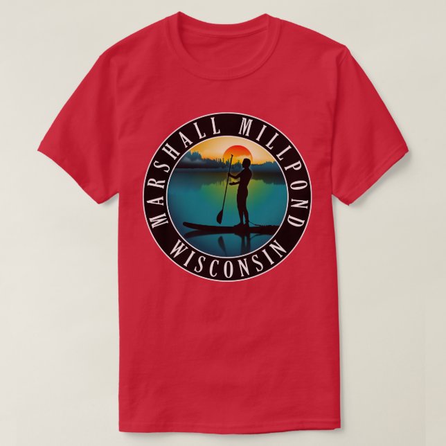 T-shirt Marshall Millpond Wisconsin Paddleboard (Design devant)