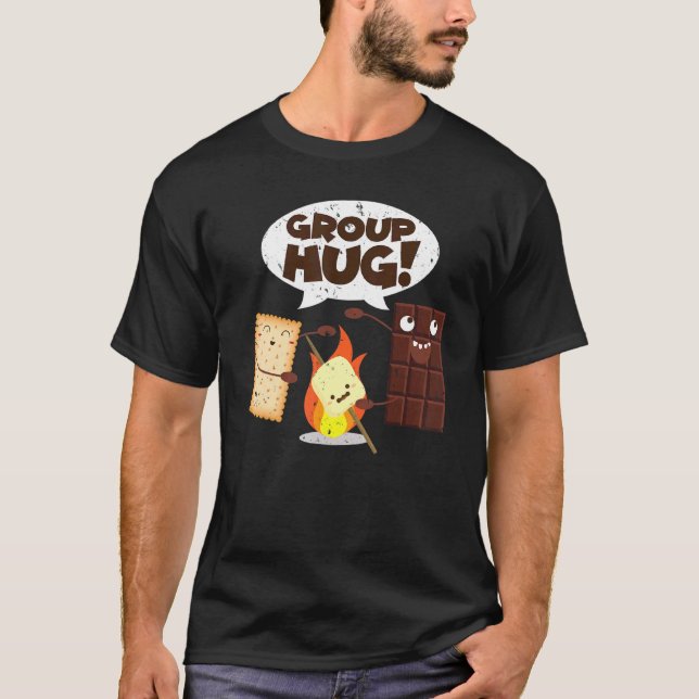 T-shirt Marshmallow Chocolate de porc de groupe (Devant)