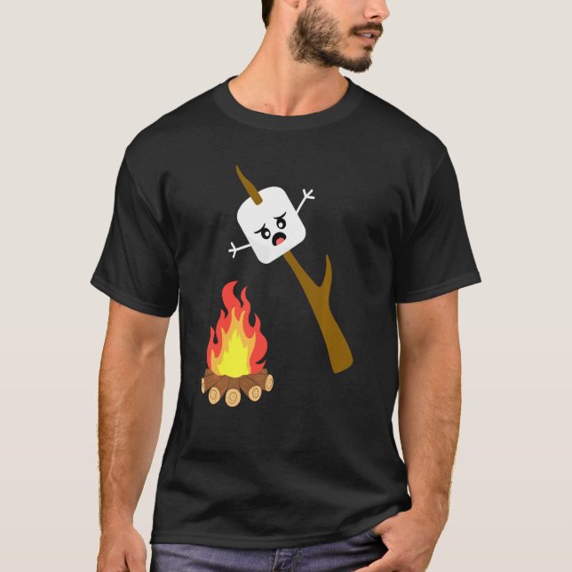T-shirt Marshmallow Femmes Camping Camping Tee de feu de c (Devant)
