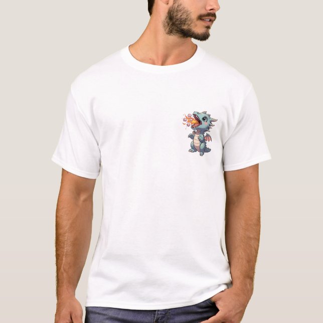 T-shirt Marshmallow Fire Dragon (Devant)