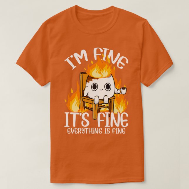 T-shirt Marshmallow Im Fine Mème Outr Hommes Enfants Femme (Design devant)