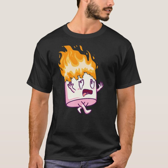 T-shirt Marshmallow Sur Feu S'mores Camping Feu de Campagn (Devant)