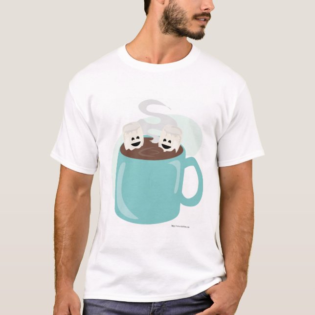 T-shirt Marshmallows en Coupe Cute Fun Hot Tub Food Cartog (Devant)