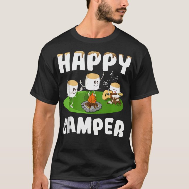 T-shirt Marshmallows Happy Camper (Devant)