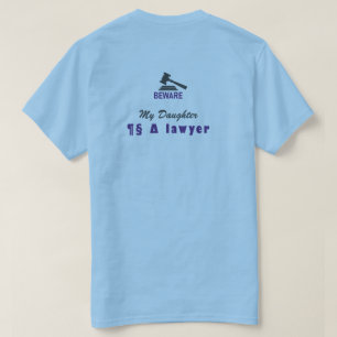 T-shirt Marteau d'avocat, humour de remise de diplôme pers