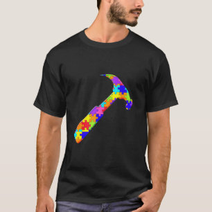 T-shirt Marteau de charpentier Scie sauteuse Puzzle Autism