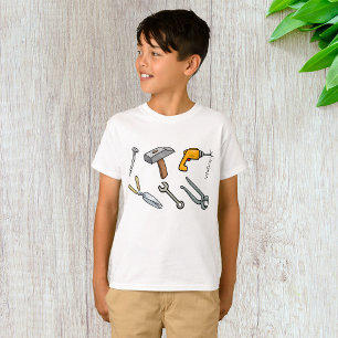 T-shirt Marteau de perçage à main et clé à outils