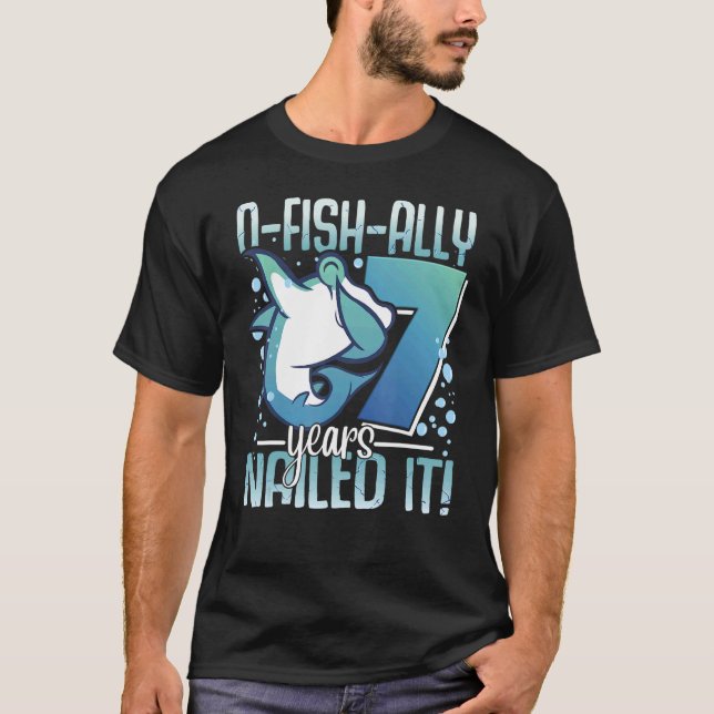 T-shirt Marteau de requin O-Fish-Ally 7 ans pour garçon (Devant)