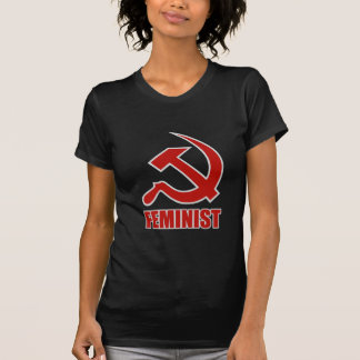 T-shirt Marteau et faucille classiques rouges et gris sur