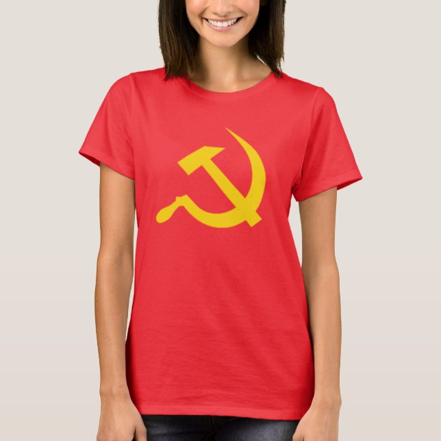 T-shirt Marteau et faucille communistes (Devant)