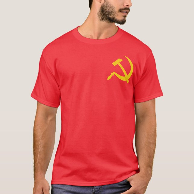 T-shirt Marteau et faucille communistes (Devant)