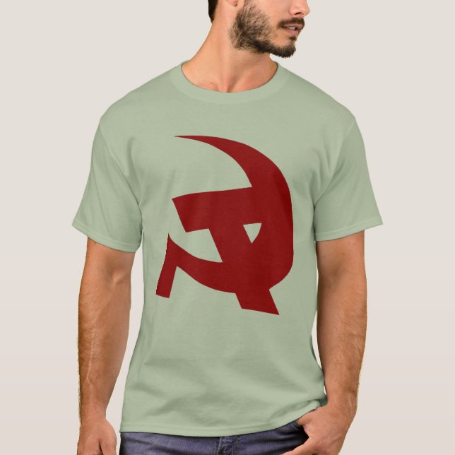 T-shirt Marteau et faucille communistes de style de DKP (Devant)