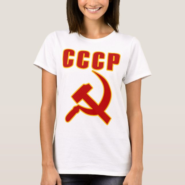 T-shirt marteau et faucille de l'URSS de cccp (Devant)