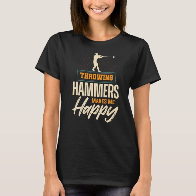 T-shirt Marteau Jouer Joyeux Jeu Lance Lance Terrain de pi (Devant)