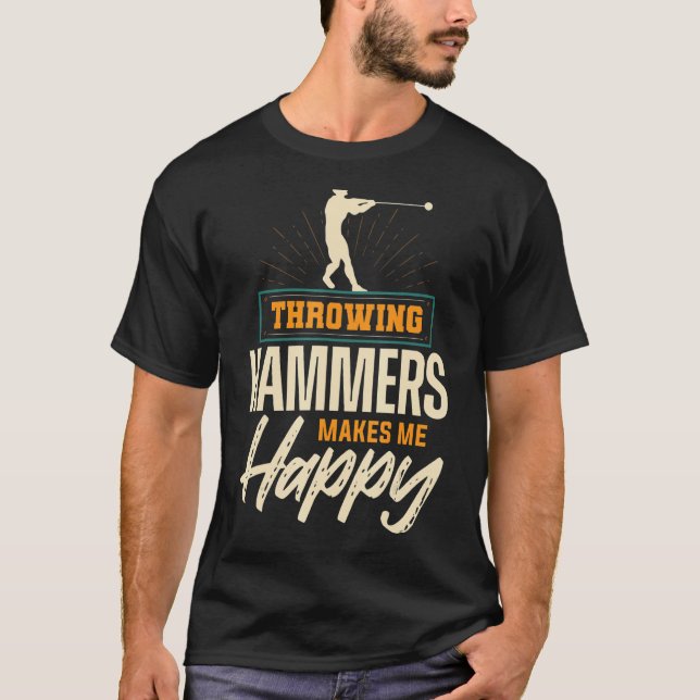 T-shirt Marteau Jouer Joyeux Jeu Lance Lance Terrain de pi (Devant)