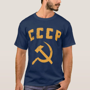 T-shirt marteau vintage et faucille de l'URSS de Russe de
