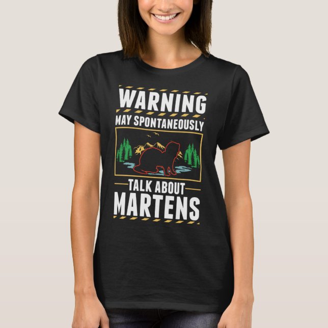 T-shirt Marten Badger Pine Marten (Devant)