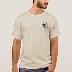 T-shirt Martha's Vineyard Black Ocean Wave Circle Design