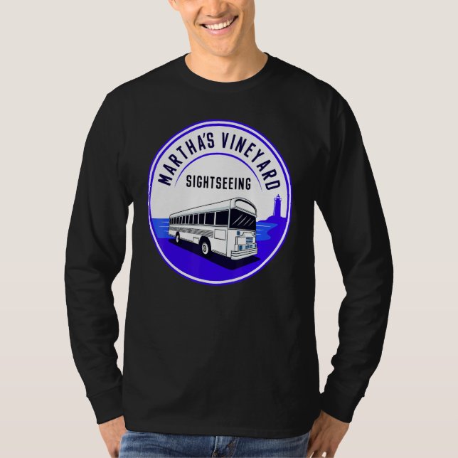 T-shirt Martha's Vineyard MA  Sightseeing Bus Tour Men Wom (Devant)