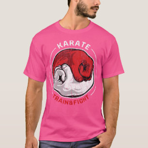 T-shirt Martial Art Karate Chemise Vintage Train Fight Yin