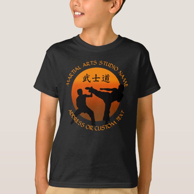 T-shirt Martial Arts Karate Taekwondo Kung Fu Studio Propr (Devant)