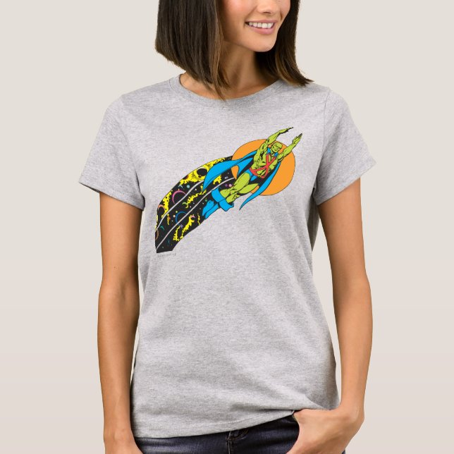 T-shirt Martian Manhunter prend l'avion (Devant)