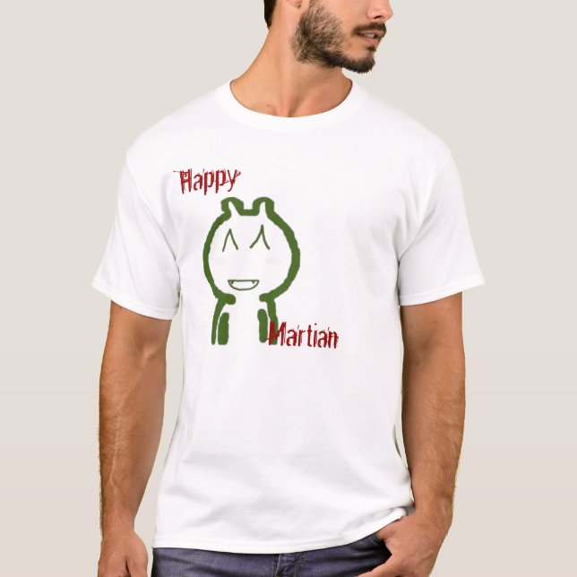 T-shirt martien heureux (Devant)
