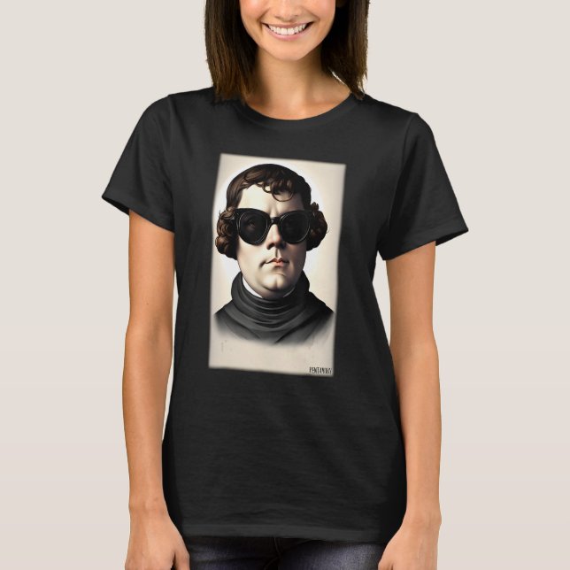 T-shirt Martin Luther Religion Evangelic Church Sunglasses (Devant)