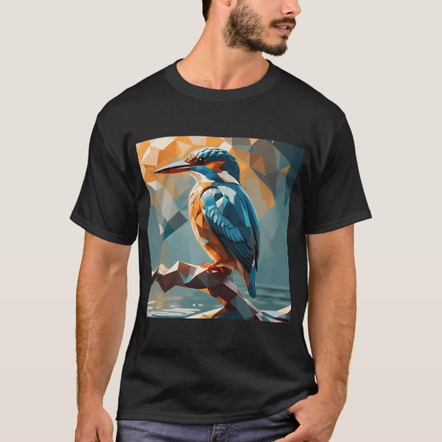 T-shirt Martin-pêcheur Art numérique (Devant)