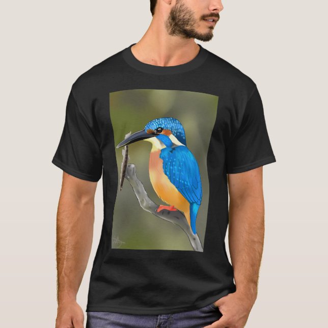 T-shirt Martin-pêcheur avec poisson (Devant)