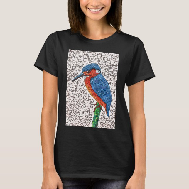 T-shirt Martin-pêcheur mosaïque (Devant)