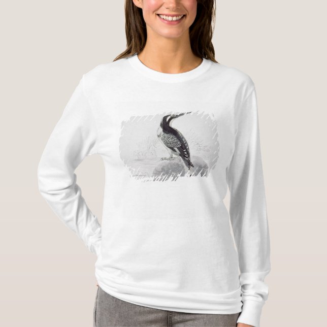 T-shirt Martin-pêcheur noir et blanc (Devant)