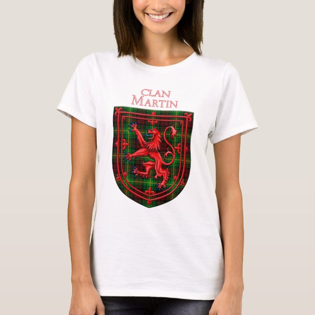 T-shirt Martin Tartan Scottish Plaid Lion Rampant (Devant)